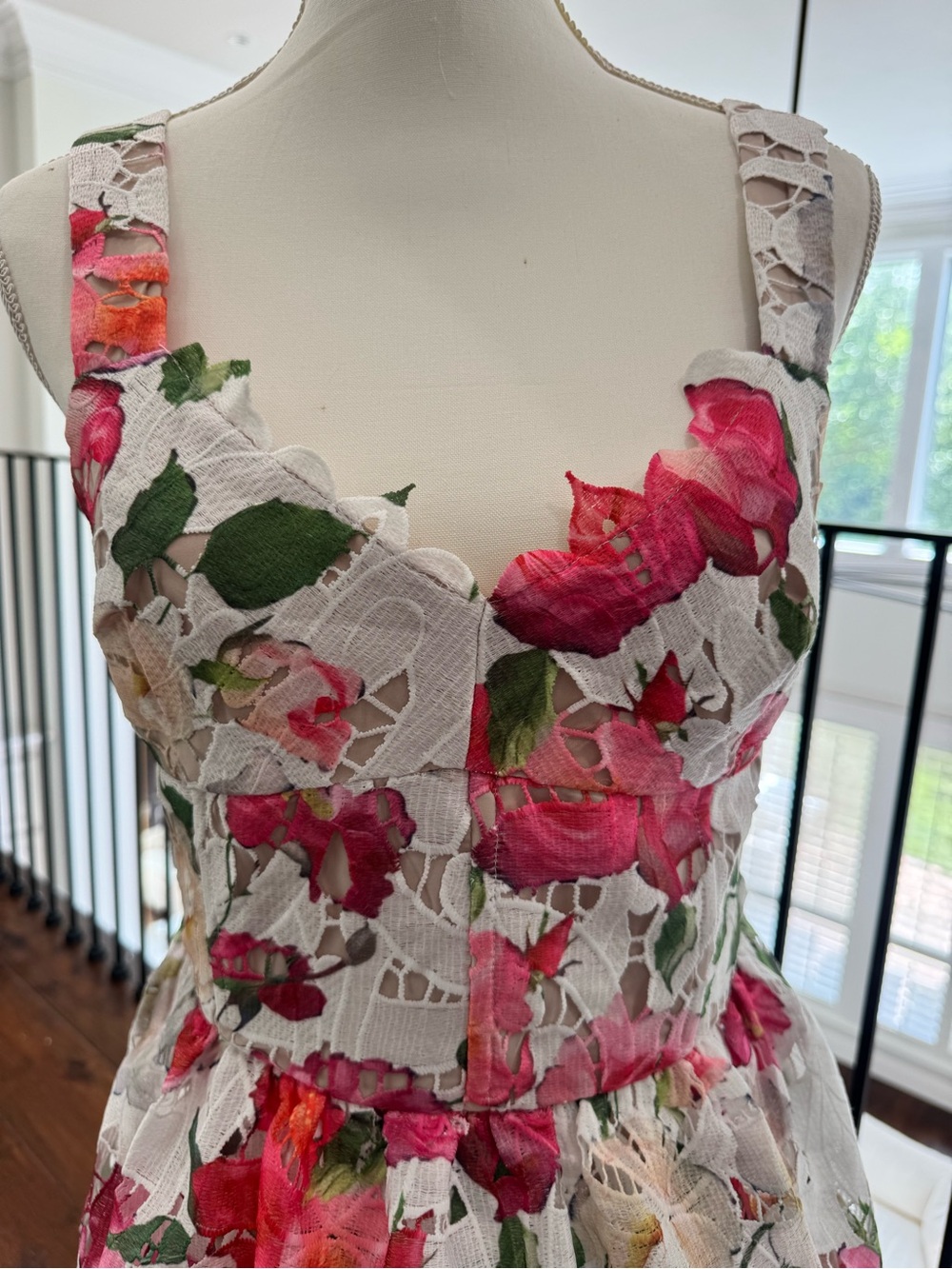 Elliatt Roselle Frill White Floral Midi Dress - Picture 2 of 13